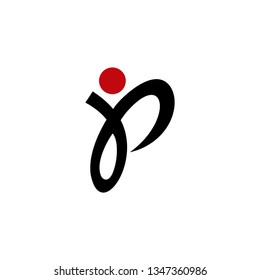 letter i p logo