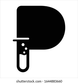 logotipo de la letra P con el logotipo de Abstract lab diseño vectorial