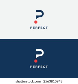 A letter P logo from abstract shapes. different monogram sign logotype. Vector illustration.
