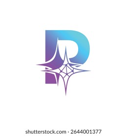 Letter P logo, P logo, AI logo set, modern and minimal design, tech-inspired, colorful icons and symbols, suitable for artificial intelligence, innovation, branding, startups, and digital identity.

