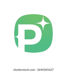Letter P logo, P logo, AI logo set, modern and minimal design, tech-inspired, colorful icons and symbols, suitable for artificial intelligence, innovation, branding, startups, and digital identity.