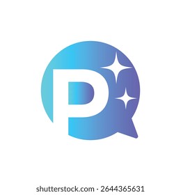 Letter P logo, P logo, AI logo set, modern and minimal design, tech-inspired, colorful icons and symbols, suitable for artificial intelligence, innovation, branding, startups, and digital identity.