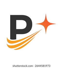 Letter P logo, P logo, AI logo set, modern and minimal design, tech-inspired, colorful icons and symbols, suitable for artificial intelligence, innovation, branding, startups, and digital identity.