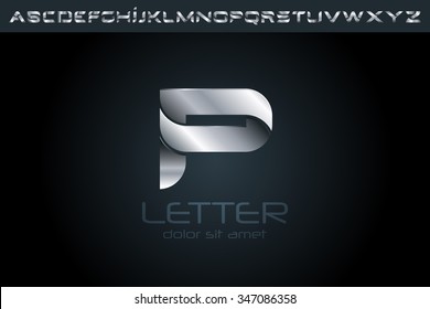 Letter P Logo, alphabet logo design.