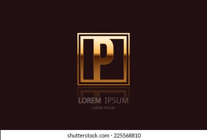 Letter P logo. Alphabet logotype vector design.