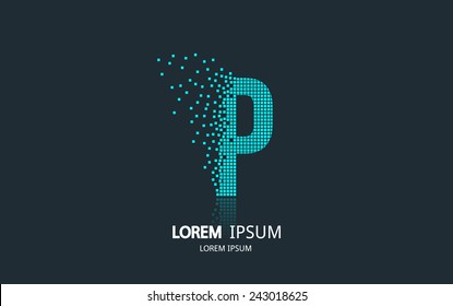 Letter P logo. Alphabet logotype vector design.