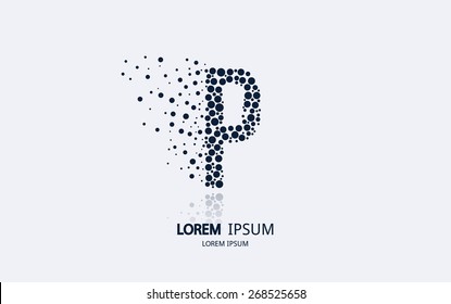 Letter P logo. Alphabet logotype vector design.