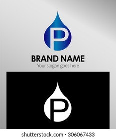 Letter P logo. Alphabet logotype vector design
