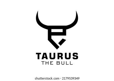 Letter P logo, Bull logo,head bull logo, monogram Logo Design Template