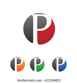 Letter P logo in circle