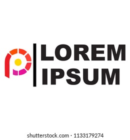 the letter p logo combination