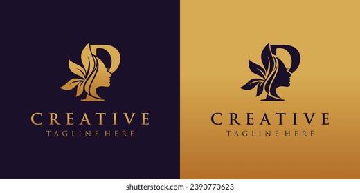 Letter P logo combination  beauty logo icon Premium Vector