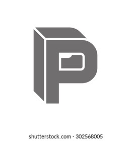 Letter P Logo Concept Icon. Vector