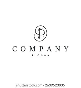 letter p logo concept simple modern design initial alphabet logo as a symbol of a business product brand illustration of a letter template with a line concept