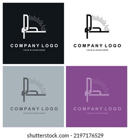 letter P logo corporate brand design, vector font illustration