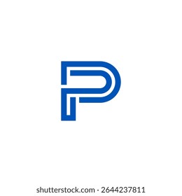 Letter P Logo Design Abstract Modern Business Identity Symbol Icon