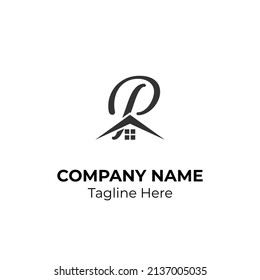 Letter P Logo Design with Architecture Element