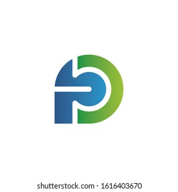 letter p logo design c business template