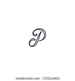 letter P logo design concept, icon logo, Line logo