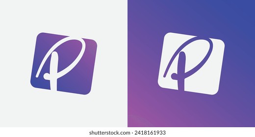 Letter P logo design concept. Initial letter emblem for business identity.