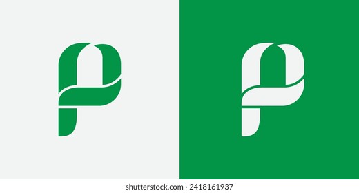 Concepto de diseño del logotipo de la letra P. emblema de la carta inicial para la identidad empresarial.