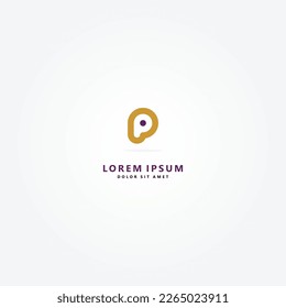Letter P logo design, creative monogram inspiration template