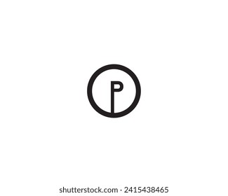 Diseño del logotipo de la carta P, logotipo de la carta creativa P
