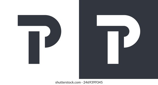 Letter P logo design with creative concept. Premium Vector