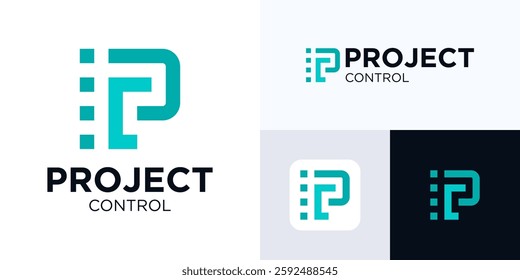 Letter P logo design, Creative simple modern icon P for identity sign symbol, Premium vector P logo illustration, Initial P for identity logo, Usable for technology, Management or other business icon.