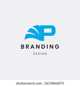 The letter "P" logo design embodies strength, professionalism, and passion. Ideal for typography, personal branding, or publishing.