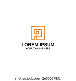 letter p logo design fo company icon or business with creative vector illustration