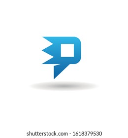 letter p logo design icon