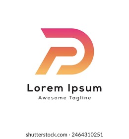 letter p logo design icon
