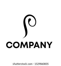 letter P logo design initial unique template 