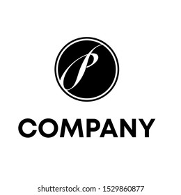 letter P logo design initial unique template 