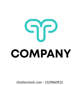letter P logo design initial unique template 