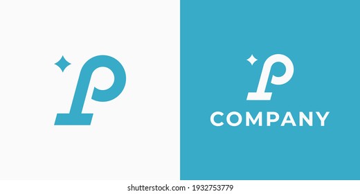 Letter P logo design. P initial logo represents a vacuum cleaner. Letter P logo for cleaning service, brand, industry, company, and other. Simple clean and modern P icon vector. Clean and shiny logo.