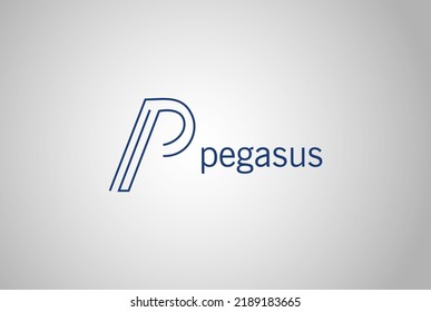 diseño del logotipo de letra P en línea, creativo, vector, símbolo abstracto para cualquier marca o diseño de identidad, inicial o monograma de letra P.
