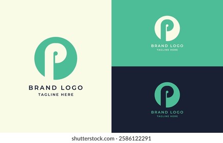 Letter P Logo Design - Modern P with Circle Logo for Creative Brand Identity and Corporate Branding