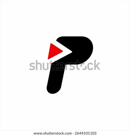 letter-p-logo-design-play-symbol-2644101103 Letter P logo design with play symbol.