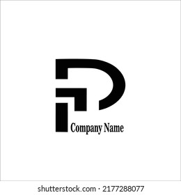 Diseño del logotipo de la letra P, sencillo y elegante
