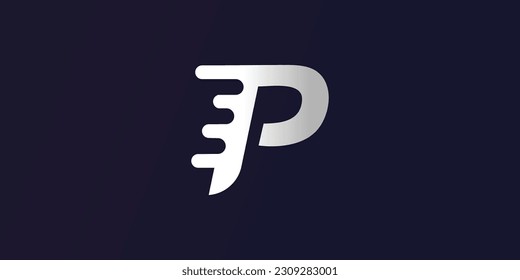 Letter P logo design simple concept Premium Vector