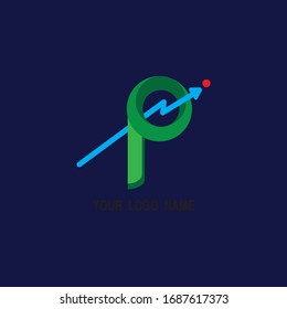 diseño del logotipo de la letra P, adecuado para reforzar el carácter de su identidad.