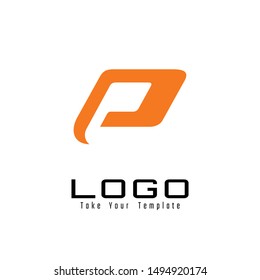letter p logo design and template