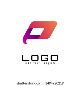 letter p logo design and template