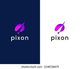 plantilla de diseño de logotipo de letter p
