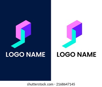 letter p logo design template