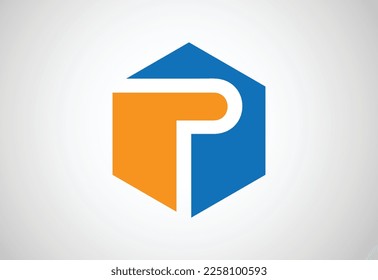 Plantilla de diseño del logotipo de la letra P, ilustración del vector