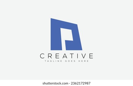 Ilustración vectorial de la plantilla de diseño del logotipo de la letra P.