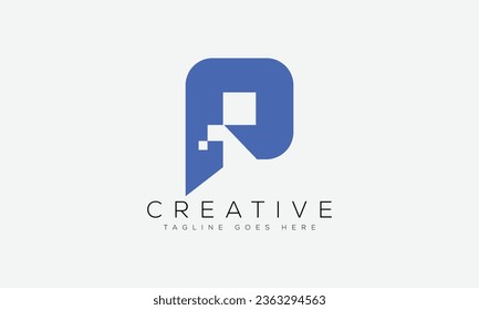 Letter P logo design template vector illustration.